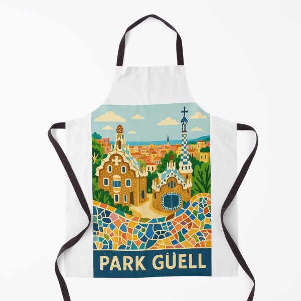 Item preview, Park Guell Barcelona – Colorful Gaudi Mosaic Illustration designed and sold by best-2025.