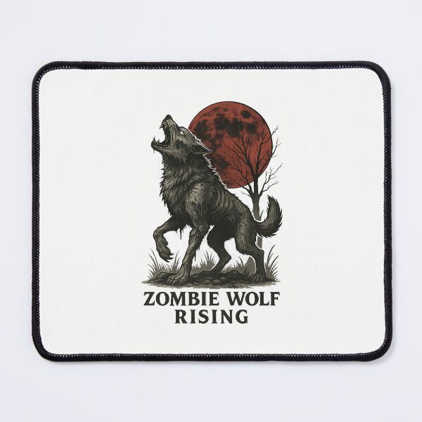 Item preview, Zombie Wolf Rising – Dark Vintage Horror Design designed and sold by best-2025.
