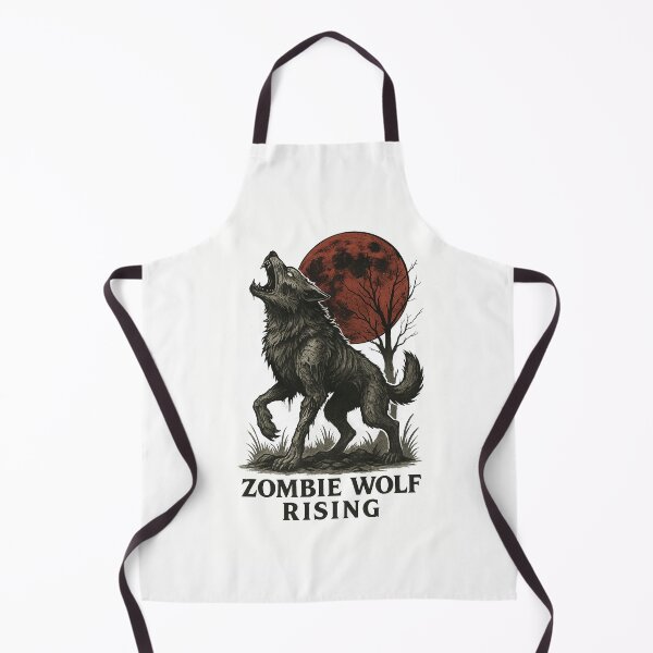 Item preview, Zombie Wolf Rising – Dark Vintage Horror Design designed and sold by best-2025.