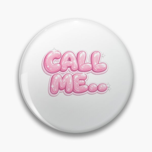 Item preview, CALL ME… Pink Glossy 3D Bubble Text designed and sold by MKVisions.