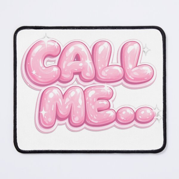 Item preview, CALL ME… Pink Glossy 3D Bubble Text designed and sold by MKVisions.