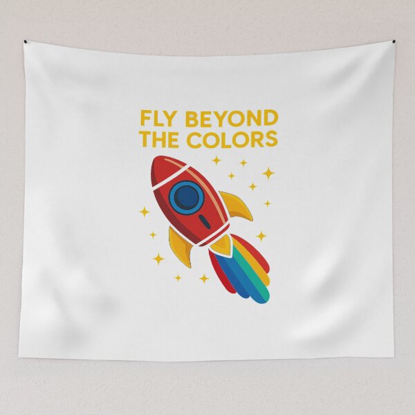 Item preview, Fly Beyond the Colors – Rainbow Rocket Motivational Design designed and sold by best-2025.