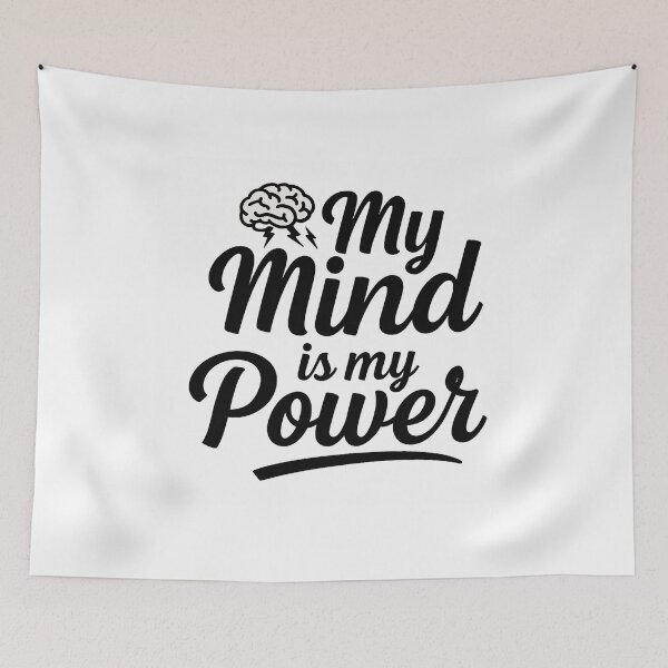 Item preview, My Mind Is My Power – Minimalist Black Typography Design designed and sold by best-2025.