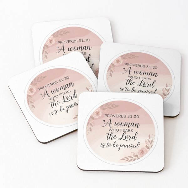 Item preview, Proverbs 31:30 Christian Sticker – A Woman Who Fears the Lord Feminine Design designed and sold by Illustrated Faith.