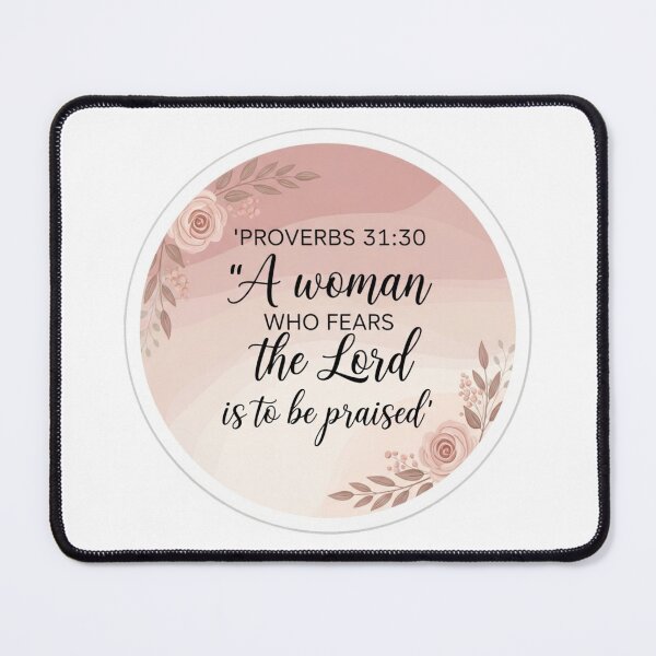 Item preview, Proverbs 31:30 Christian Sticker – A Woman Who Fears the Lord Feminine Design designed and sold by Illustrated Faith.