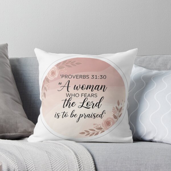 Item preview, Proverbs 31:30 Christian Sticker – A Woman Who Fears the Lord Feminine Design designed and sold by Illustrated Faith.