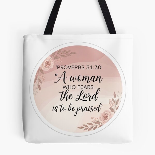 Item preview, Proverbs 31:30 Christian Sticker – A Woman Who Fears the Lord Feminine Design designed and sold by Illustrated Faith.