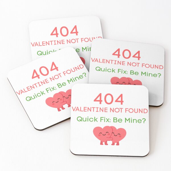 Item preview, 404 Valentine Not Found Be Mine? Cute Nerdy Valentine design designed and sold by MonyVeli.