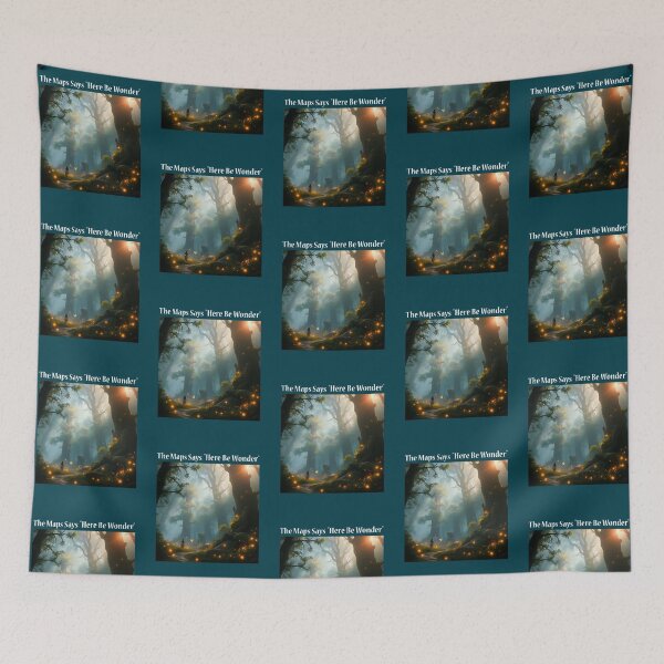Item preview, The Map Says "Here Be Wonder" Enchanted designed and sold by Sachie's Studio.