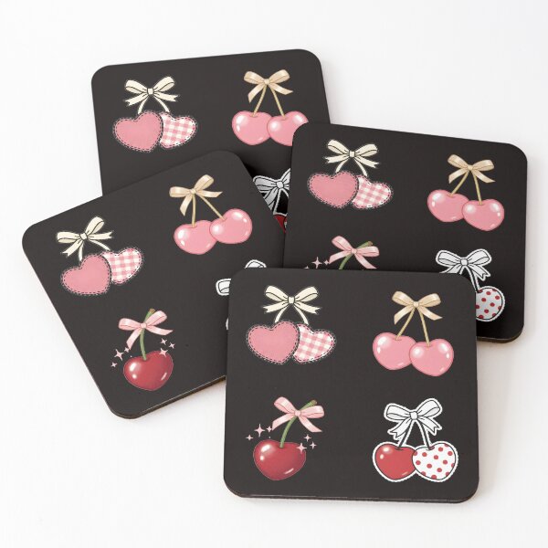 Item preview, Vday Cherry, Fuzzy Cherry, Faux Latch Hook Cherry, Retro Valentine's, Trendy Valentine, Fun Valentines designed and sold by DesignDenDo ⭐⭐⭐⭐⭐.