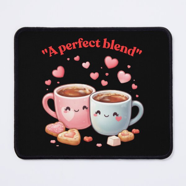 Item preview, A Perfect Blend - Cute Kawaii Coffee Cups Valentine designed and sold by Vive con Fe.