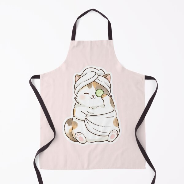 Item preview, Cute Spa Day Calico Cat With Cucumber Slice designed and sold by DigitalAnnaBanana.