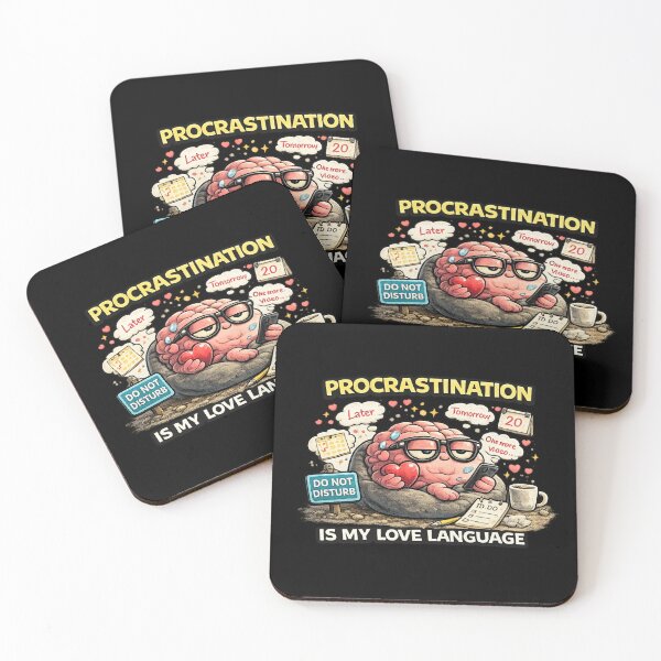 Item preview, Procrastination Is My Love Language Funny ADHD Meme designed and sold by FeralMindStudio.