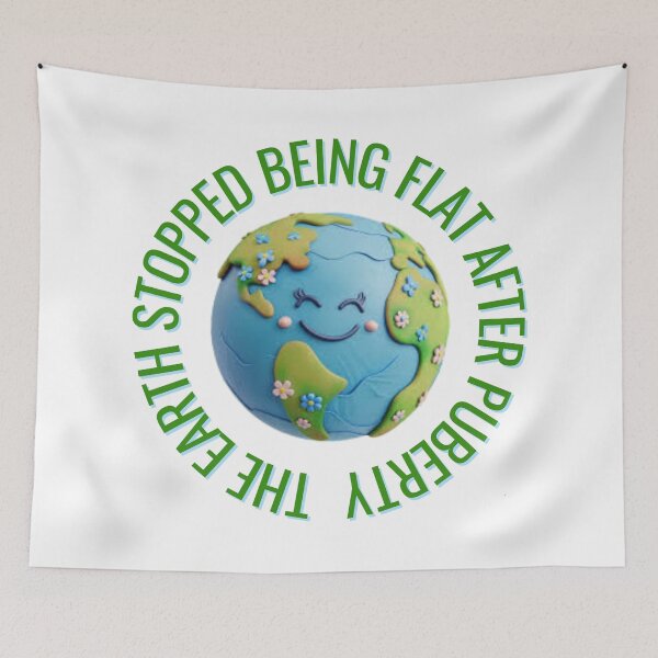 Item preview, Flat Earth Theory Save Our Planet Funny Humor Humour designed and sold by Kaibosh21.