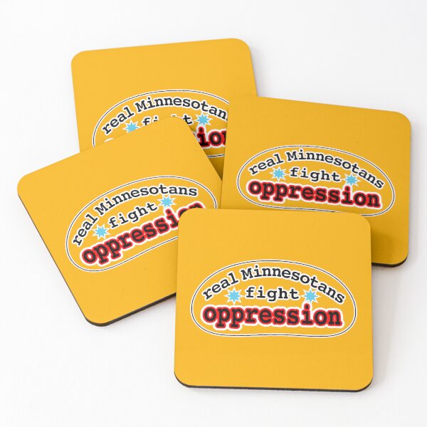 Item preview, Real Minnesotans fight oppression, orange background designed and sold by mntimg.