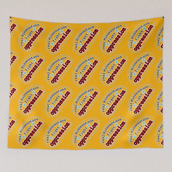 Item preview, Real Minnesotans fight oppression, orange background designed and sold by mntimg.