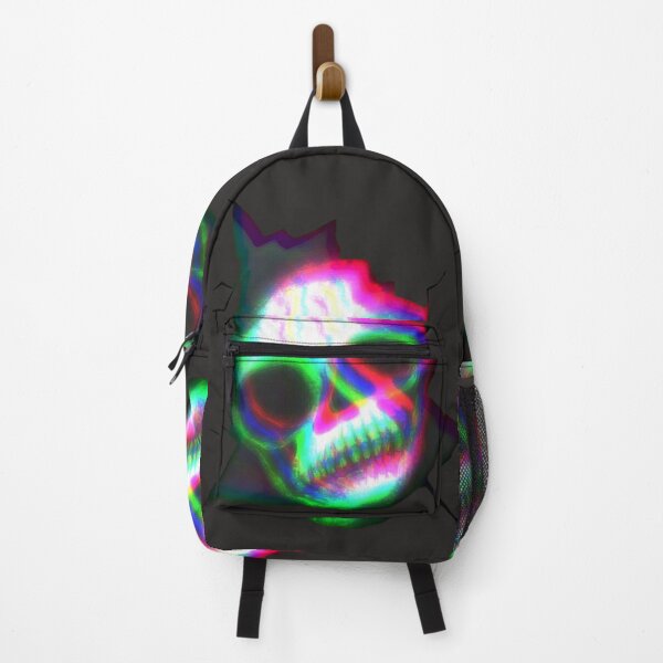 Item preview, Glitch Skull – Neon Psychedelic Digital Art designed and sold by Artondra Hall.