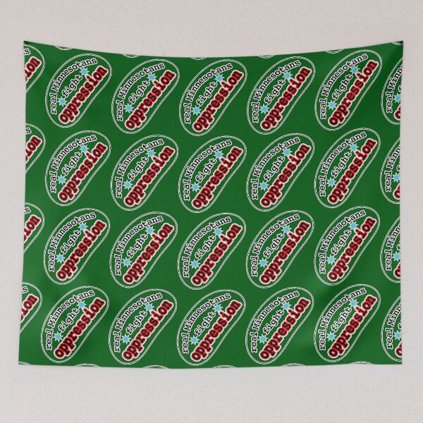 Item preview, Real Minnesotans fight oppression, green background designed and sold by mntimg.