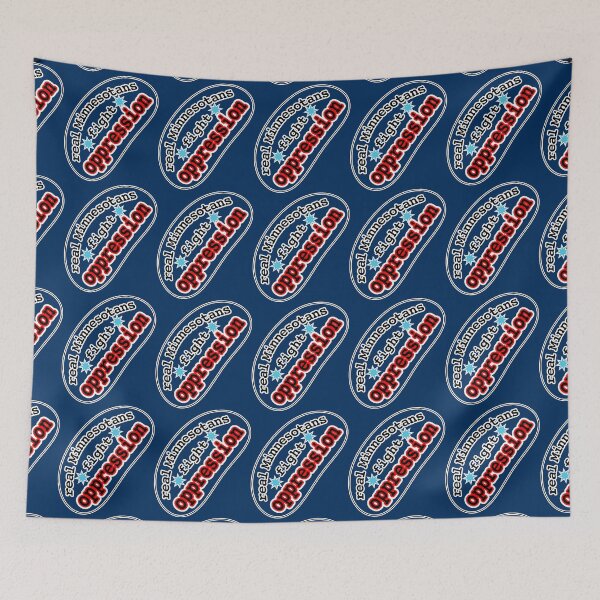 Item preview, Real Minnesotans fight oppression, blue background designed and sold by mntimg.