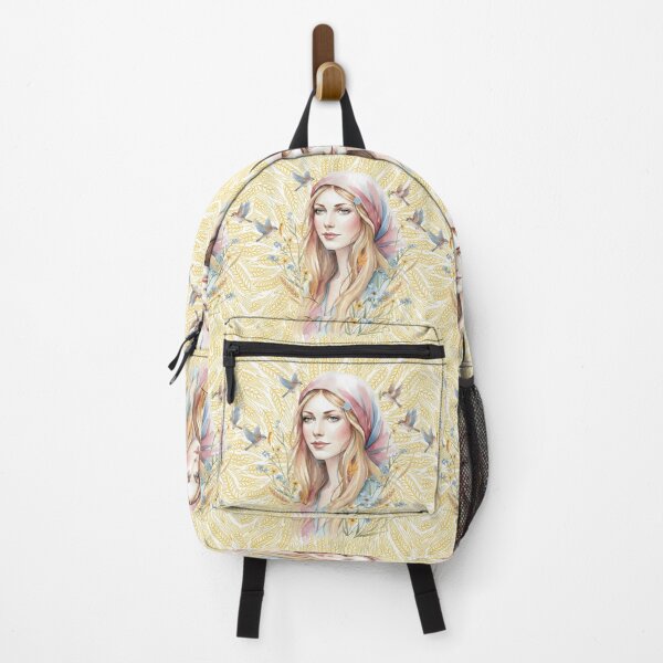 Item preview, Serene Harvest: A Watercolor Portrait of Grace and Nature designed and sold by VibranPalette.