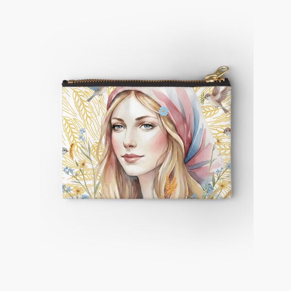 Item preview, Serene Harvest: A Watercolor Portrait of Grace and Nature designed and sold by VibranPalette.