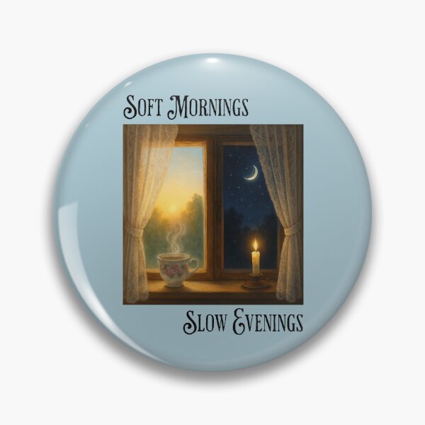 Item preview, Soft Mornings Slow Evenings Cottagecore Aesthetic designed and sold by Sachie's Studio.