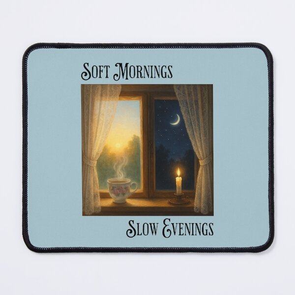 Item preview, Soft Mornings Slow Evenings Cottagecore Aesthetic designed and sold by Sachie's Studio.