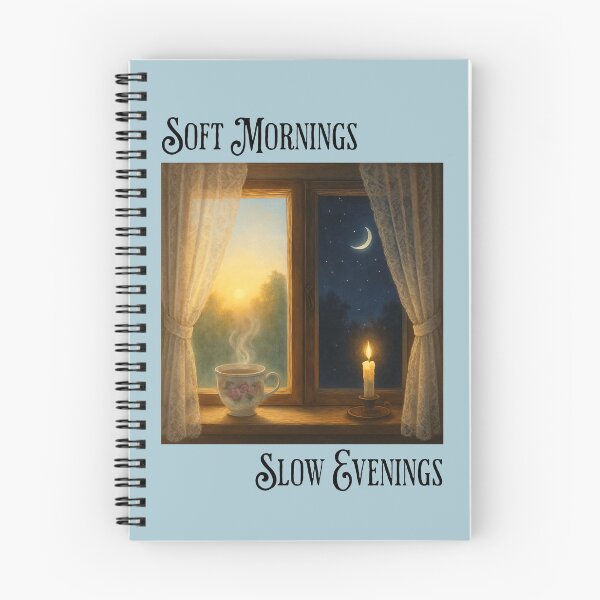 Item preview, Soft Mornings Slow Evenings Cottagecore Aesthetic designed and sold by Sachie's Studio.