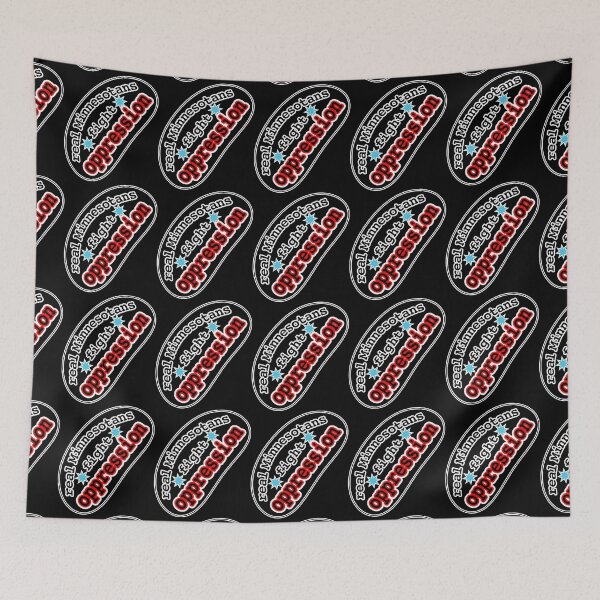 Item preview, Real Minnesotans fight oppression, black background designed and sold by mntimg.