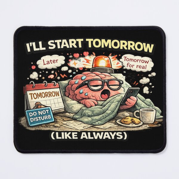 Item preview, I’ll Start Tomorrow Like Always Funny ADHD Procrastination designed and sold by FeralMindStudio.