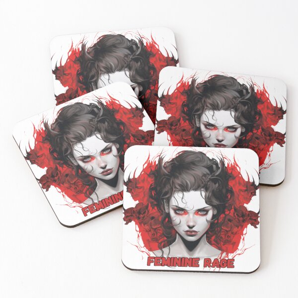 Item preview, Feminine Rage Dark Feminine Woman Illustration designed and sold by LazyButGenius.
