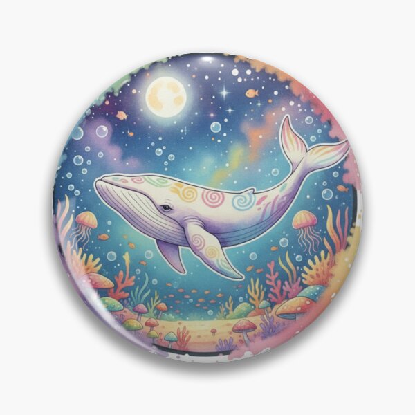 Item preview, Cute Whale Moon - Cute Spirit Moon Art designed and sold by Magic  House.