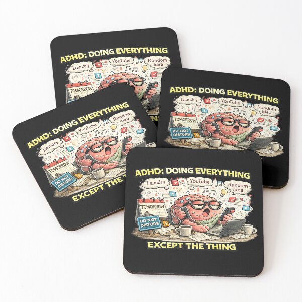 Item preview, ADHD Doing Everything Except The Thing Funny Meme designed and sold by FeralMindStudio.