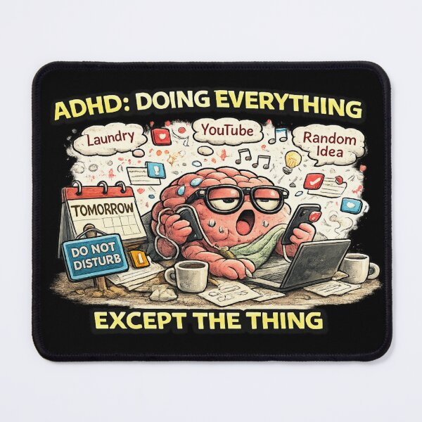 Item preview, ADHD Doing Everything Except The Thing Funny Meme designed and sold by FeralMindStudio.