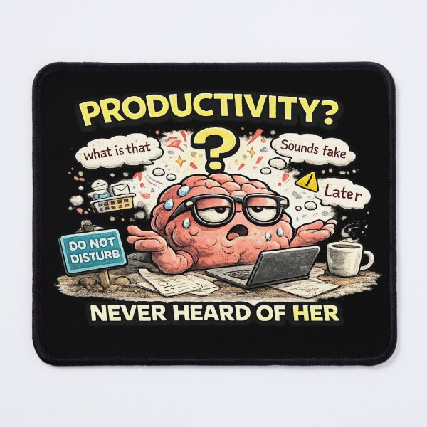 Item preview, Productivity Never Heard Of Her Funny ADHD Meme designed and sold by FeralMindStudio.