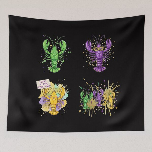 Item preview, Louisiana Crawfish, Preppy Mardi Gras Coquette Bow, Retro Mardi Gras Party, King Cake  designed and sold by DesignDenDo ⭐⭐⭐⭐⭐.