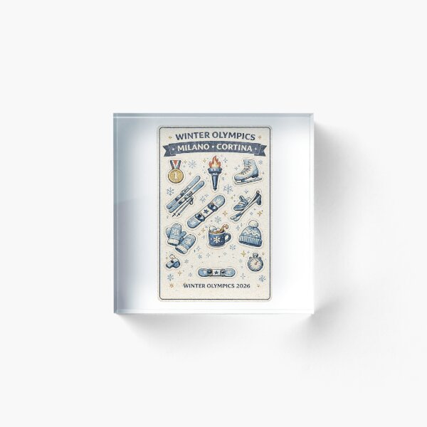 Item preview, WINTER OLYMPICS STICKER SHEET designed and sold by Capy's Creations | Pop culture & Nostalgia.