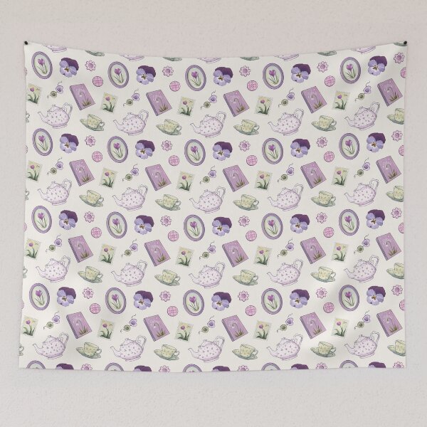 Item preview, Cottagecore Spring Pattern 1 - cream designed and sold by Ellen Wilberg.