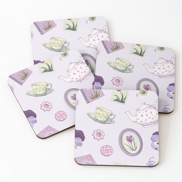 Item preview, Cottagecore Spring Pattern 1 - pale purple designed and sold by Ellen Wilberg.
