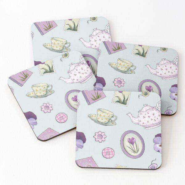 Item preview, Cottagecore Spring Pattern 1 - pale blue designed and sold by Ellen Wilberg.