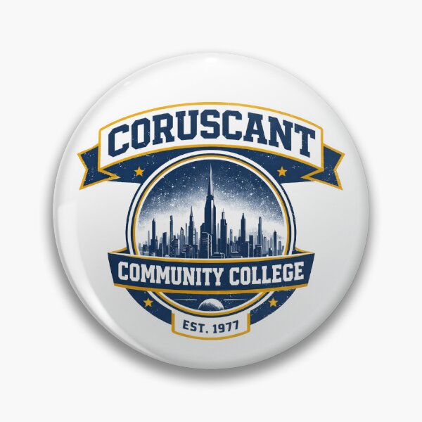 Item preview, Coruscant Community College Shirt – Retro Sci-Fi College Tee – Vintage Futuristic Campus Design designed and sold by Forged in the Warp.