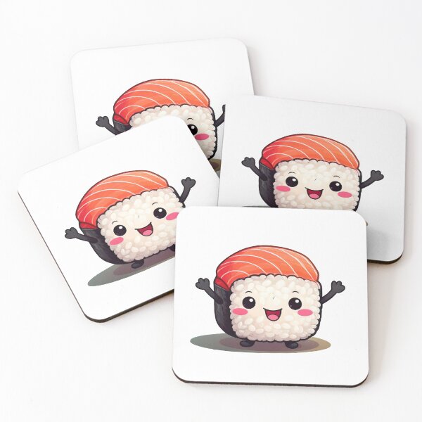 Item preview, Happy Expression Sushi Character designed and sold by Black Ink Visions.