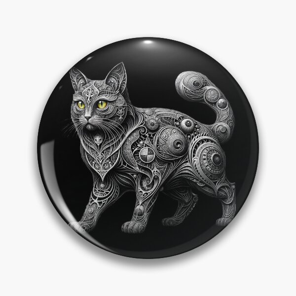 Artikelvorschau, Cyber-Barock-Kunst: Eine stilvolle mechanische Katze entworfen und verkauft von KunstGeist.
