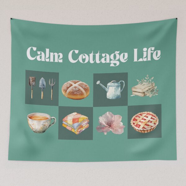 Item preview, Calm Cottage Life Cottagecore designed and sold by Sachie's Studio.