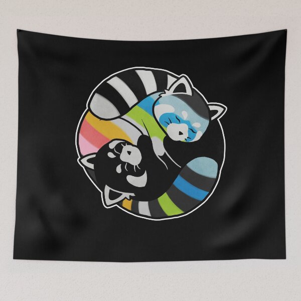 Item preview, Queer Red Panda Yin Yang LGBT Pride Flag designed and sold by Clara Hollins.