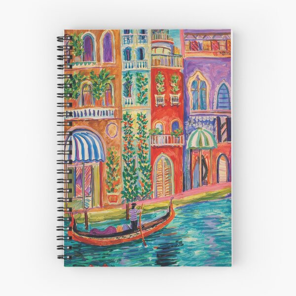 Artikelvorschau, Lebhafte Kanäle in Venedig | Farbenfrohe Gondeln | Italienreise entworfen und verkauft von FortuneAndFrame.