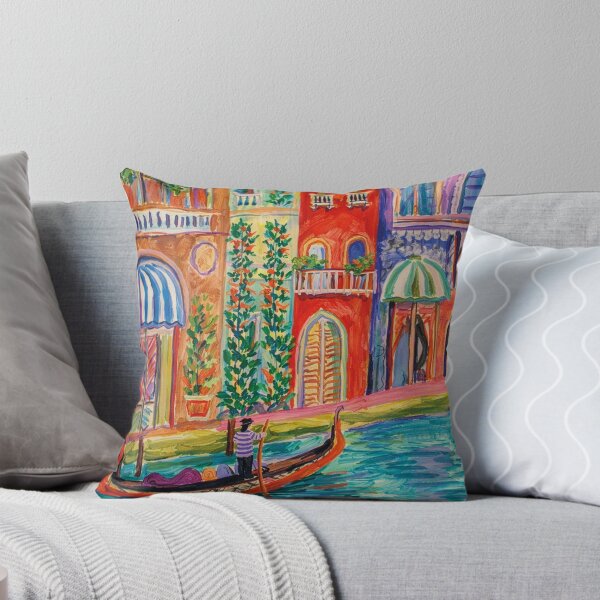 Item preview, Vibrant Venetian Canal | Colourful Gondola | Italy Travel designed and sold by FortuneAndFrame.
