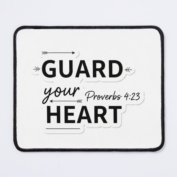 Item preview, Proverbs 4:23 Christian Sticker – Guard Your Heart Modern Typography Design designed and sold by Illustrated Faith.
