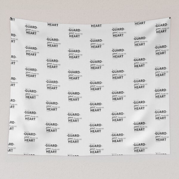 Item preview, Proverbs 4:23 Christian Sticker – Guard Your Heart Modern Typography Design designed and sold by Illustrated Faith.