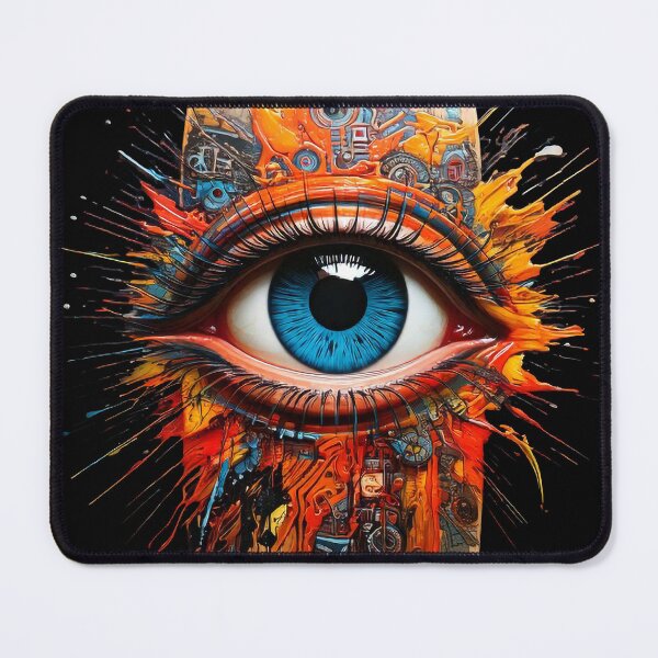 Item preview, Surreal Mystic Eye in Steampunk and Psychedelic Style designed and sold by Black Ink Visions.